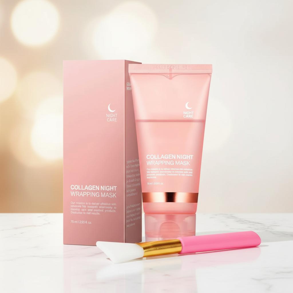 Masque nuit Collagen Night Wrapping Mask – hydratation, élasticité, régénération